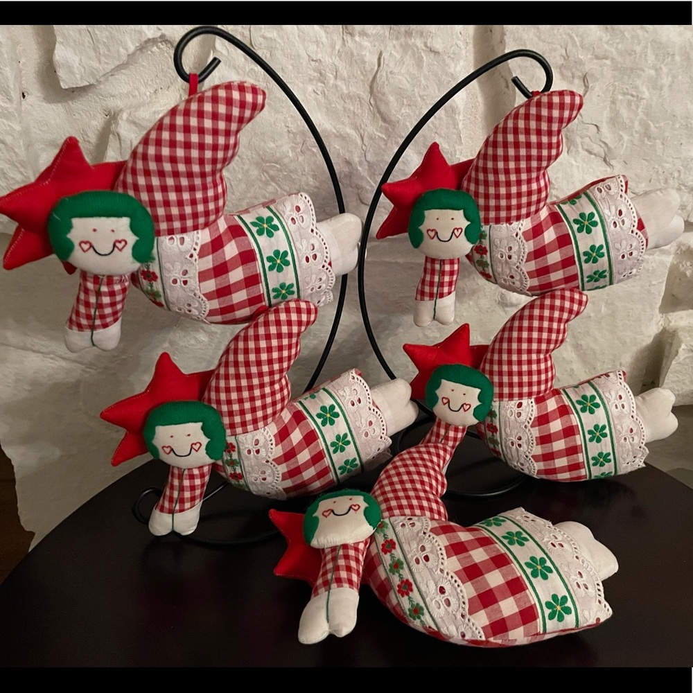 5 plush House of Hatten Angel ornaments